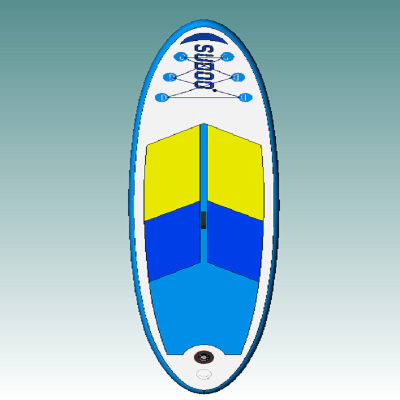 Bloqueo azul y amarillo SUP tabla de remo inflable para adultos tabla de surf marina profesional de pie tabla de remo conveniente plegable