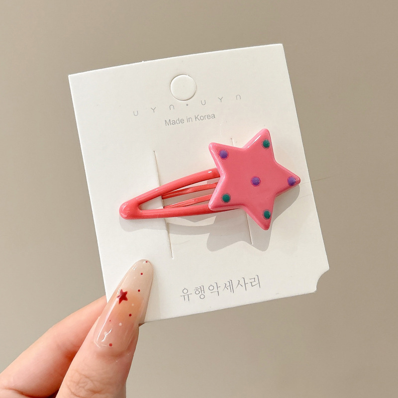 Estrellas de dopamina nuevo clip para el cabello de niños ondulado punto clip para el cabello de niñas lindas frises clip para el cabello roto