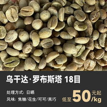 新产现货 量大优惠 乌干达罗布斯塔日晒18目咖啡生豆商用未烘焙豆