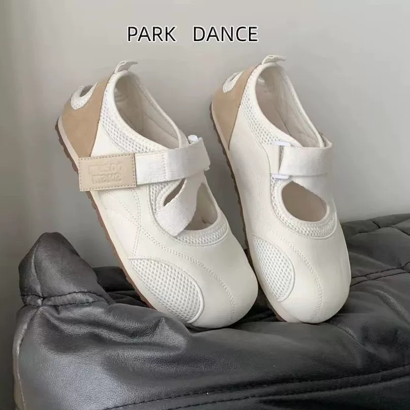 2024 Летняя новая слойная одиночная обувь липучка Мэри Джейн обувь плоская подошва модная дикая повседневная обувь для детей