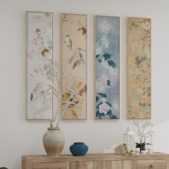 宋代美学花卉花鸟玄关装饰画书房茶室禅意挂画办公室走廊过道壁画