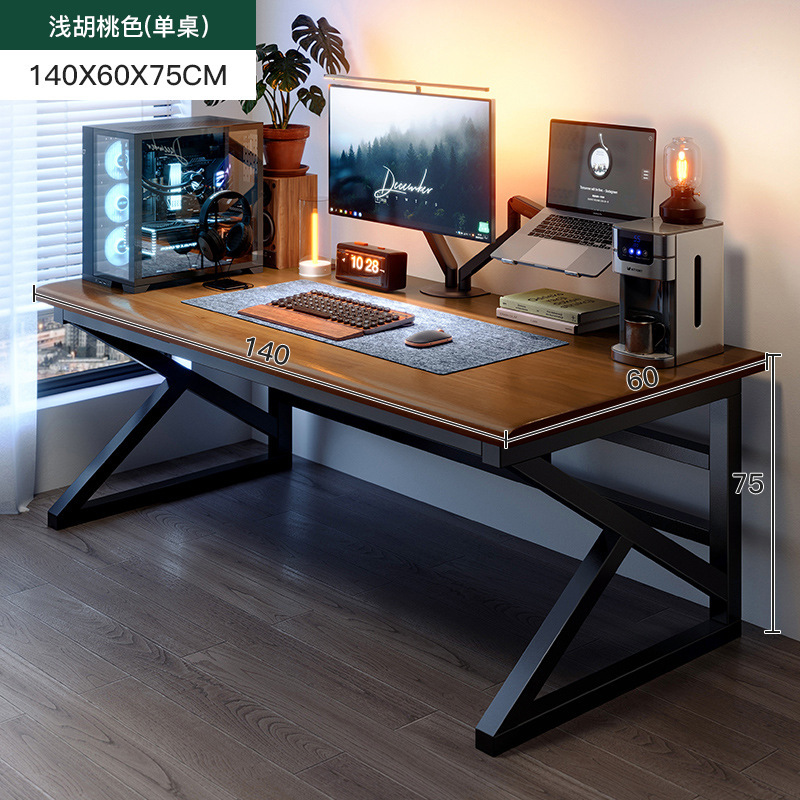 Escritorio para computadora de madera maciza Escritorio para uso doméstico Escritorio simple Dormitorio Escritorio para estudiantes Escritorio para juegos Escritorio largo Banco de trabajo