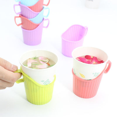 Cup holder disposable Cup holder Plastic paper Cup holder paper cup Portable Cup teacup base Cup holder