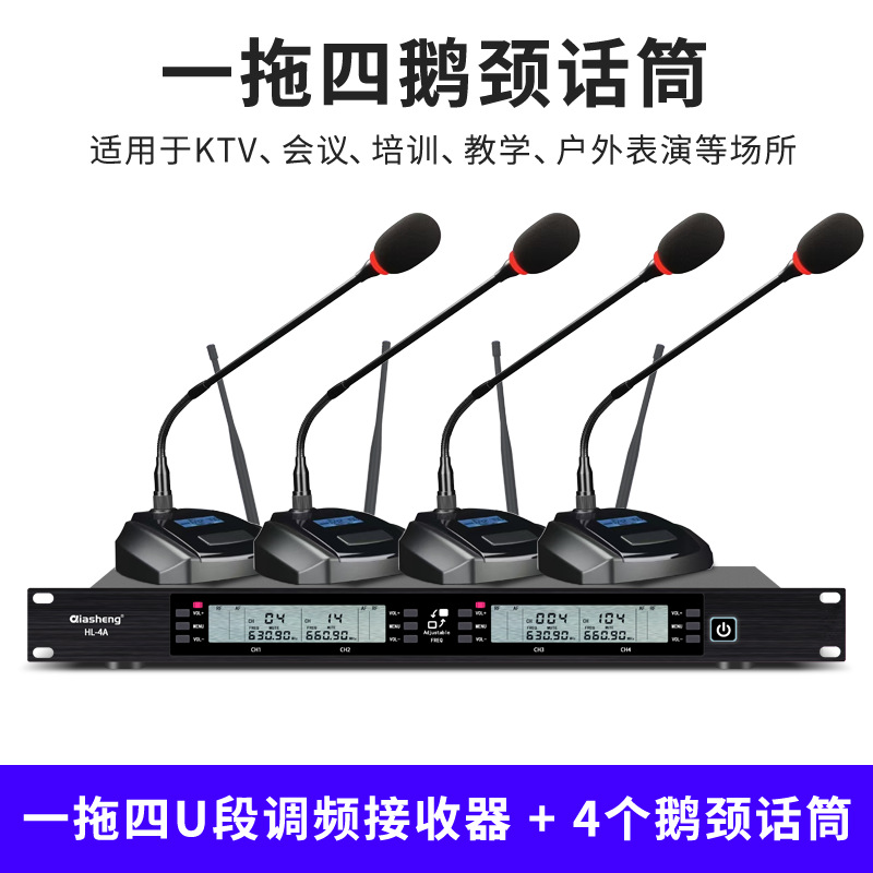 Micrófono inalámbrico TMD/Tengmandi de doble canal FM U-band Bluetooth para cantar, conferencias, KTV, verdadera diversidad
