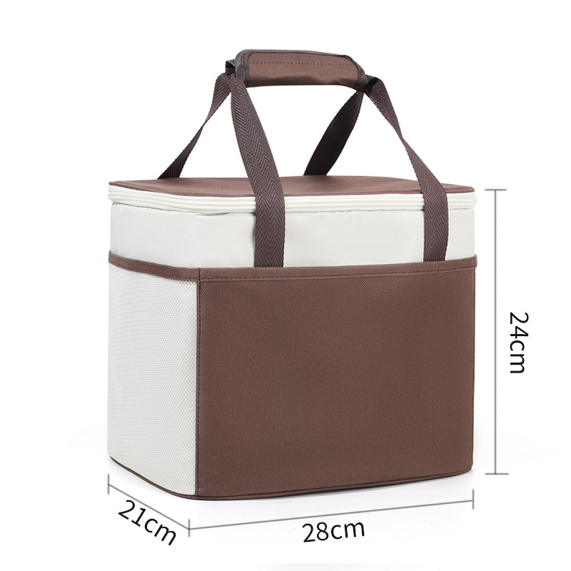 Bolsa de almuerzo portátil de gran capacidad bolsa de almuerzo para el trabajo bolsa de aislamiento bolsa de almuerzo para estudiantes engrosada extra grande transfronteriza