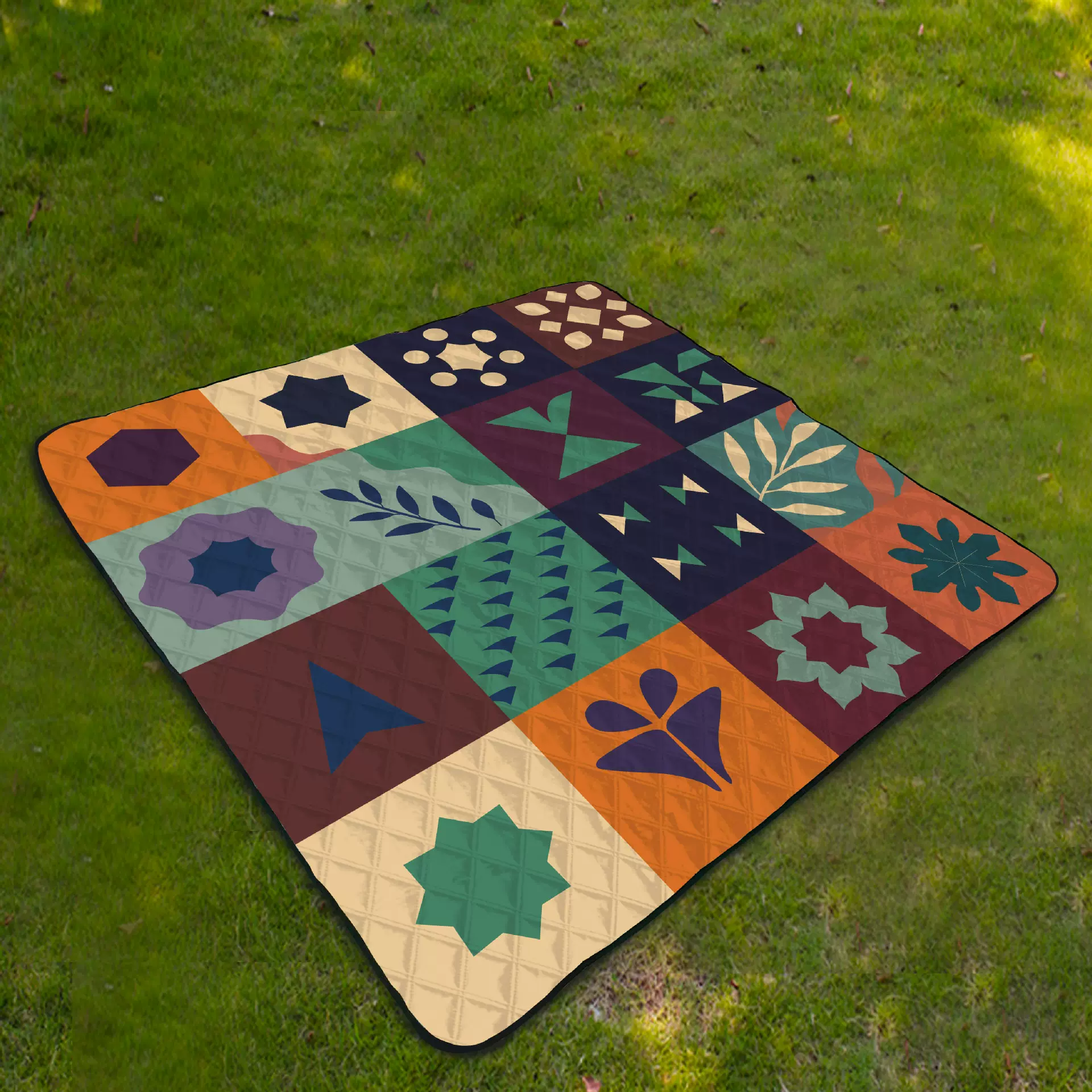 跨境热销超声波野餐垫防水防潮垫子野餐布爬爬垫户外露营野餐垫定