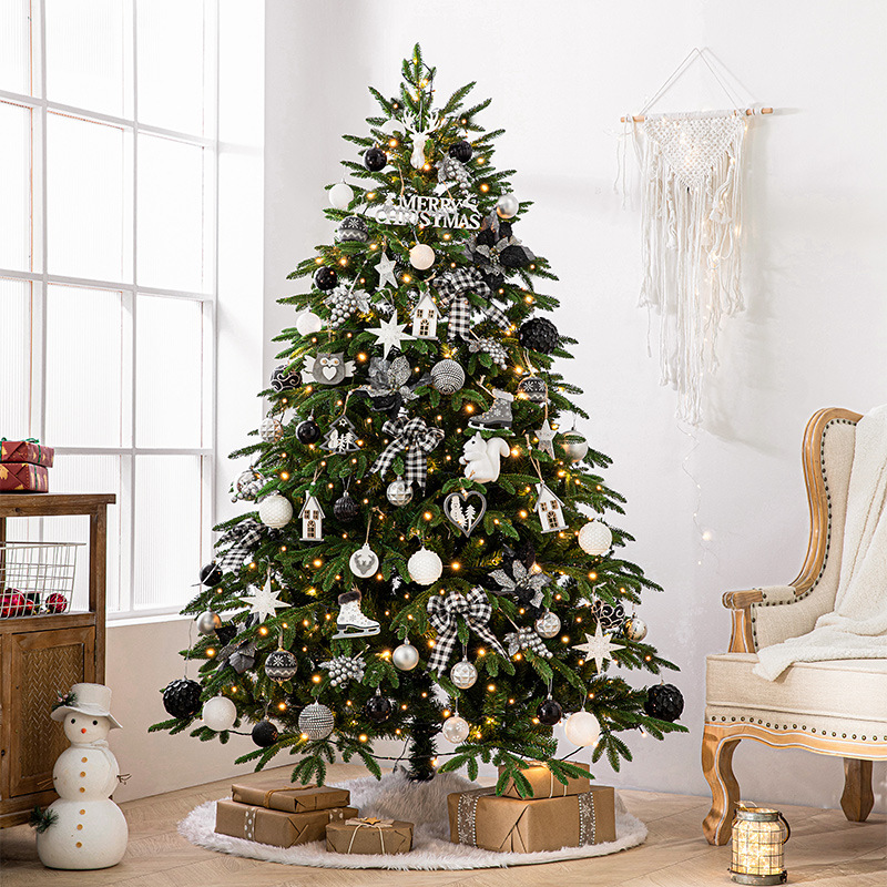 Árbol de Navidad grande de lujo con decoración navideña encriptada, juego de 1.5/1.8/2.1 metros, adornos navideños al por mayor