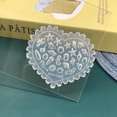 立体浮雕海螺海星贝壳硅胶美甲模具穿戴甲饰品工具食品级高透耐磨