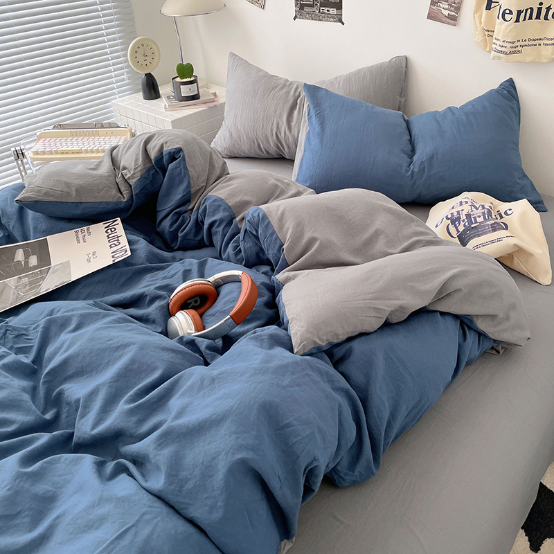 Royal blue light gray [sleeping naked and soft]