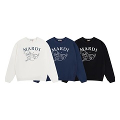 25SS秋冬季韩国潮牌金高银同款mardi小狗印花基础款宽松毛圈卫衣