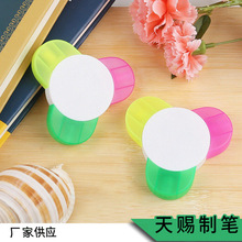 厂家批发供应3合1花瓣荧光笔 三色花形荧光笔 儿童创意荧光笔