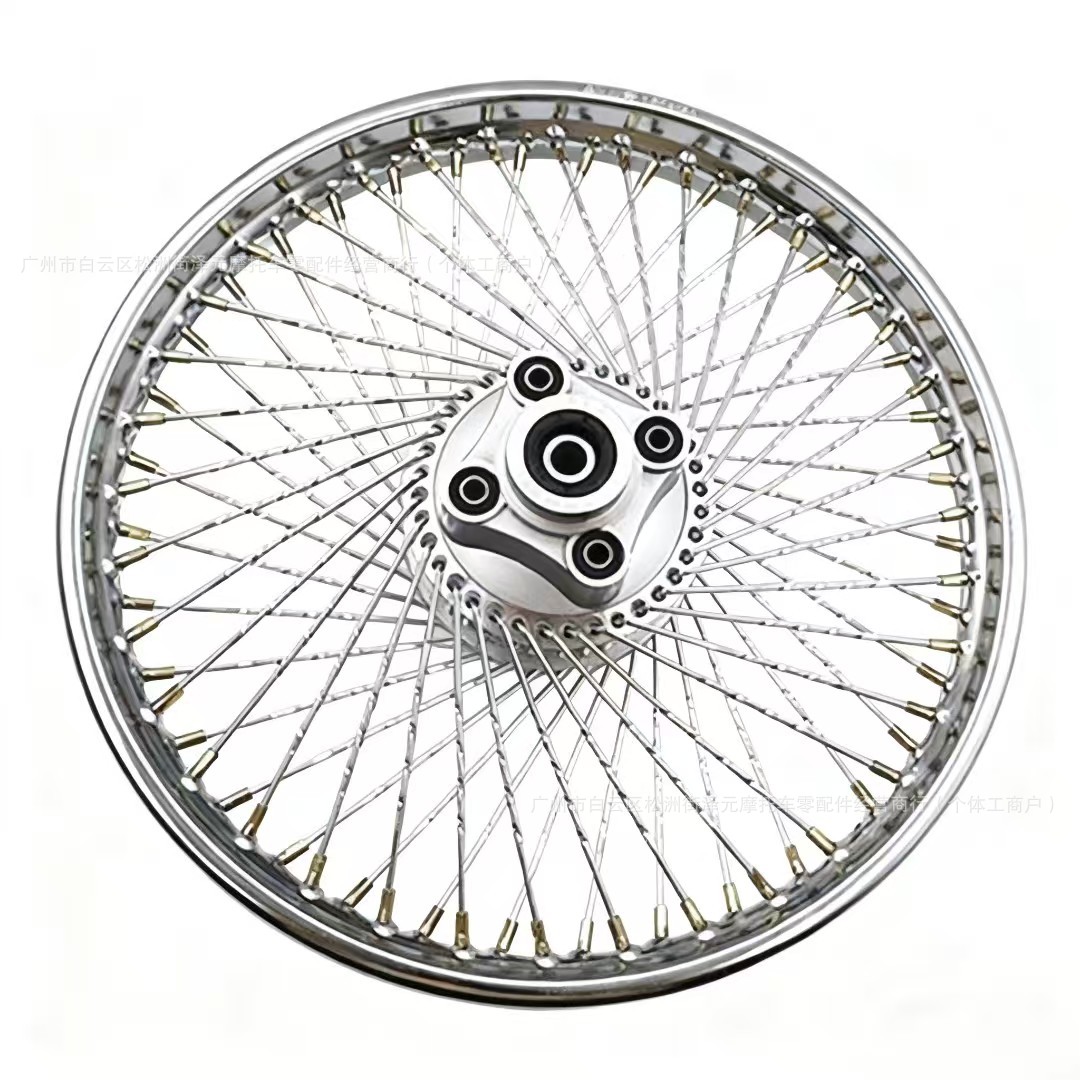 Motorcycle Parts Cg125 Happiness Men's Motorcycle Encrypted 72 Steel Wire Assembly Motorcycle Front and Rear Steel Rims