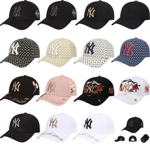 MLB棒球帽子韓國洋基隊NY男女可調節情侶LA鴨舌遮陽帽硬頂金標帽