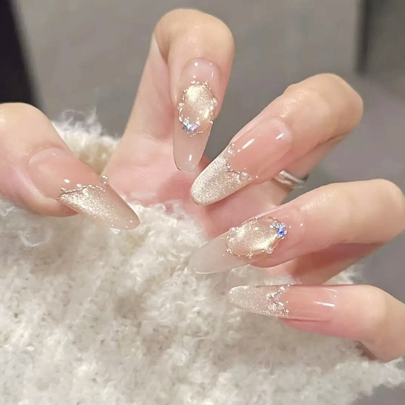Tiktok Trending Cat-Eye Wearable Nails, Short Style, Handmade with a High-End Feel, Wearable Fake Nails Wholesale Tiktok Trending Cat-Eye Wearable Nails, Short Style, Handmade with a High-End Feel, Wearable Fake Nails Wholesale