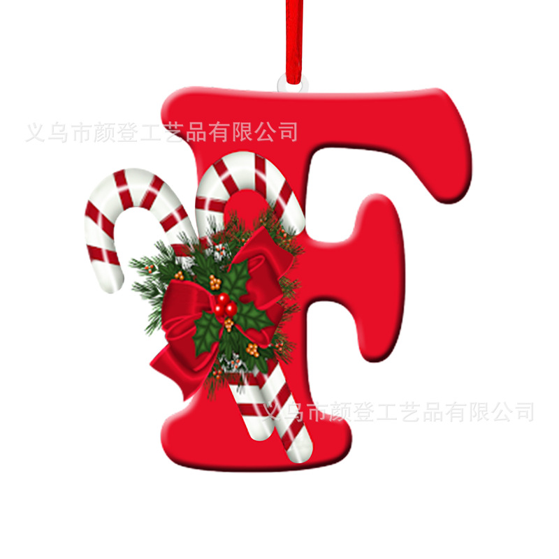 国境を越えた新しいアイデア英語のアルファベットはアクリル平面クリスマスツリーのホームパーティーの装飾プレゼントを飾っている|undefined