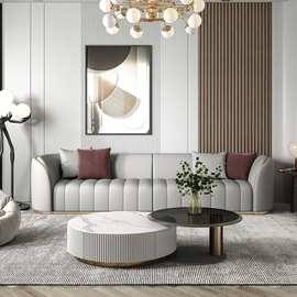 意式简约头层牛皮沙发小户型双人三人位客厅沙发家具组合批发