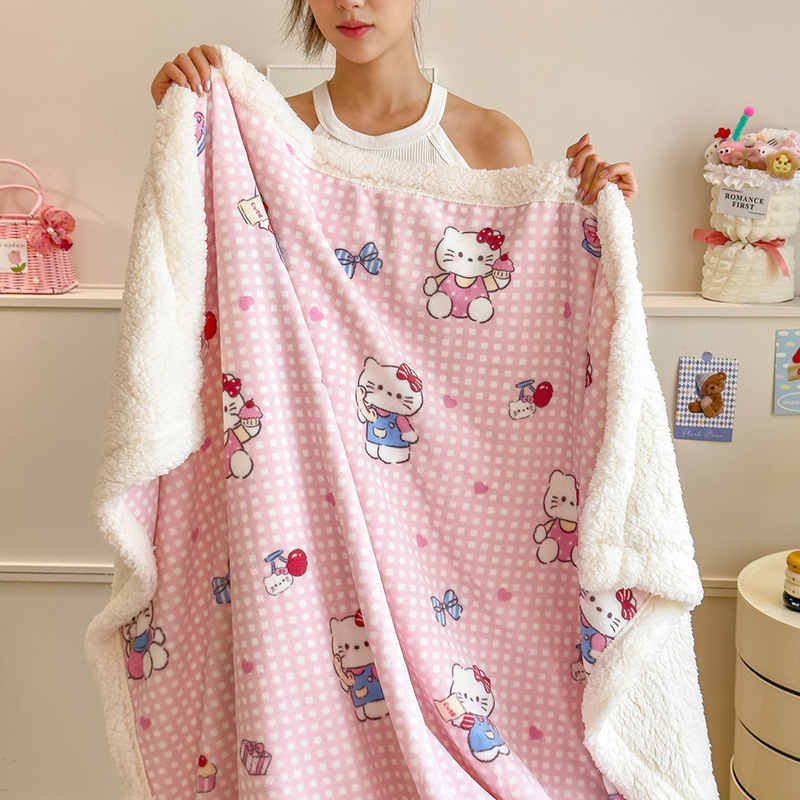 Invierno leche mantas de peluche de oficina siesta mantas mantas de mantas de aire acondicionado sofá mantas de coral mantas de almuerzo individual