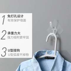 掛鈎免打孔水晶衣帽鈎多功能粘鈎浴室毛巾鈎無痕壁掛門後掛勾