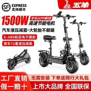Wuyang qatlanan elektrik skuter, böyüklər üçün kiçik iki təkərli mini velosiped