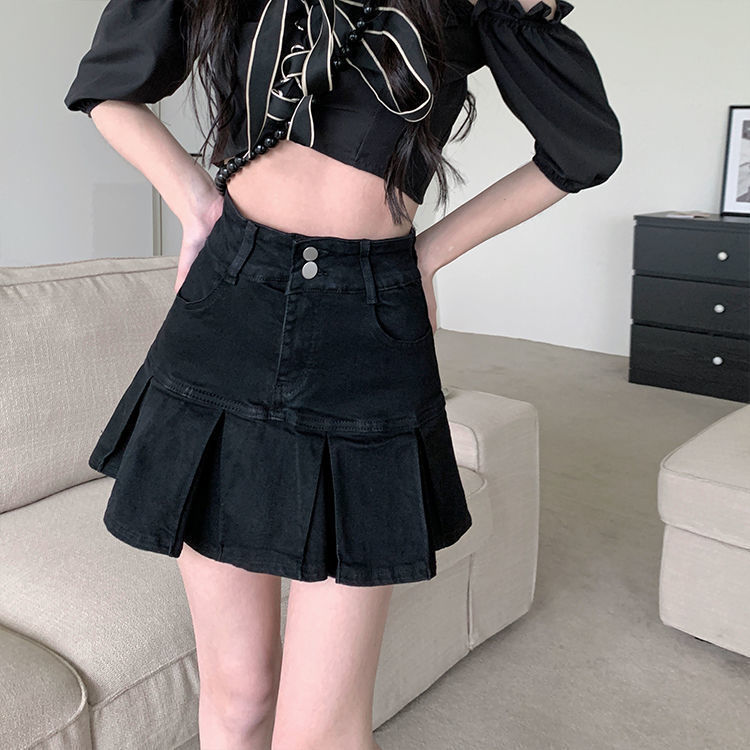 Falda vaquero tiro alto