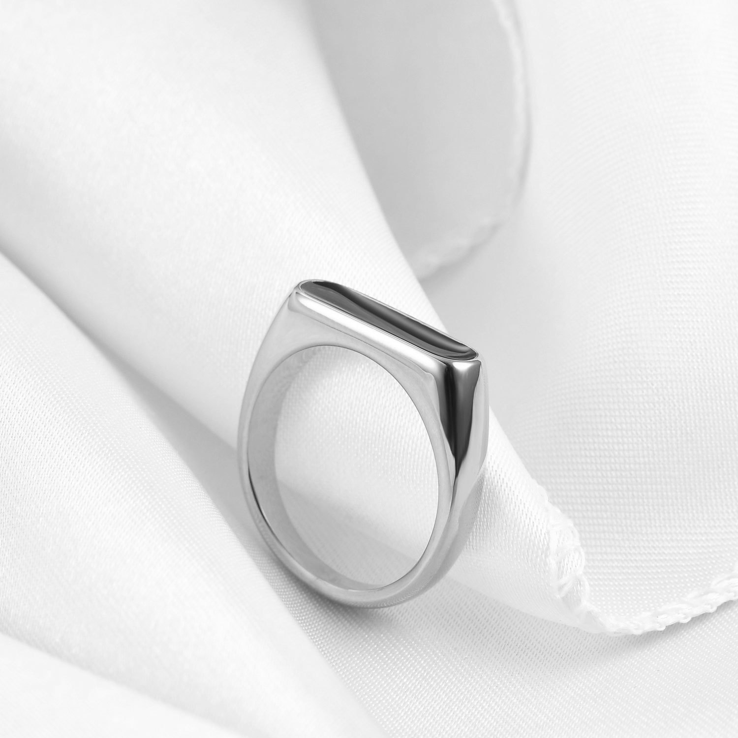 Simple Style Geometric Titanium Steel Enamel Shell Rings 1 Piece