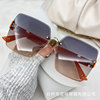 Two-color advanced fashionable trend sunglasses, 2023 collection, gradient, high-quality style, internet celebrity