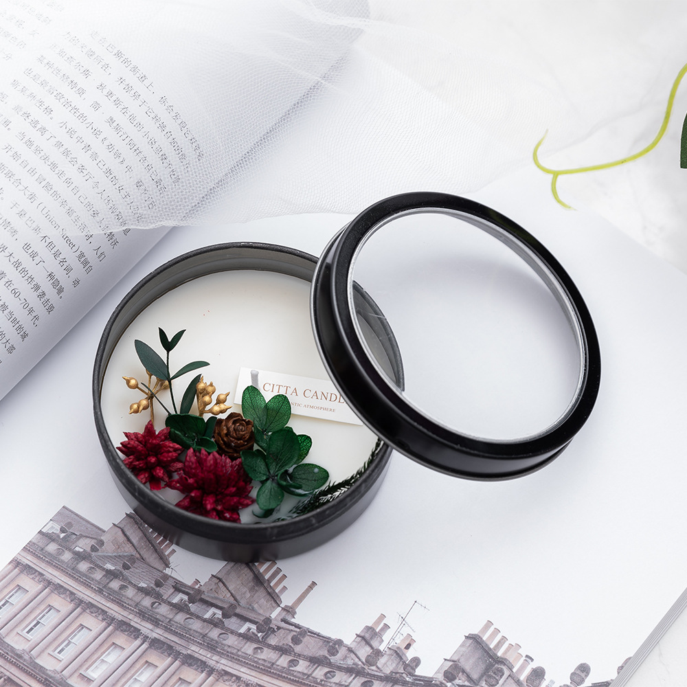 flores secas, frutas, flores, velas naturales, decoración de Navidad no tóxica, adornos, festivales, como regalos, regalos, embalaje de alta calidad