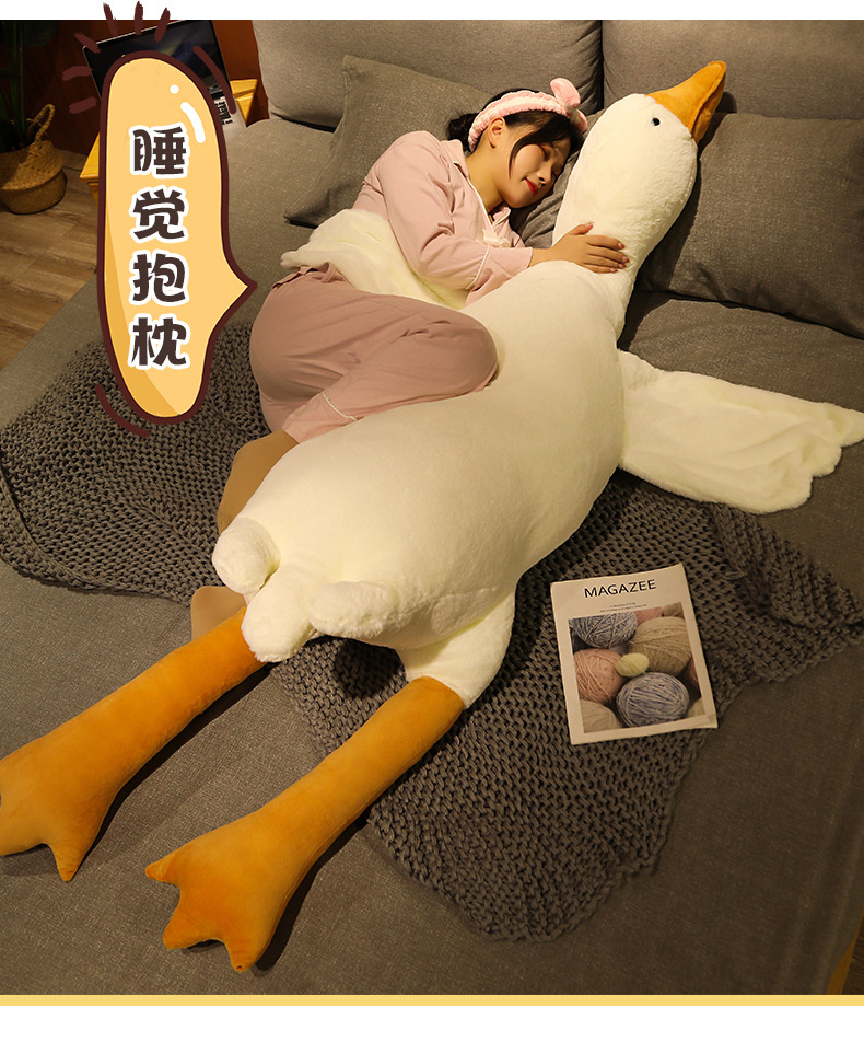Cross-border simulation big white goose doll Big Goose plush toy children's comfort Big Goose Pillow animal doll wholesale