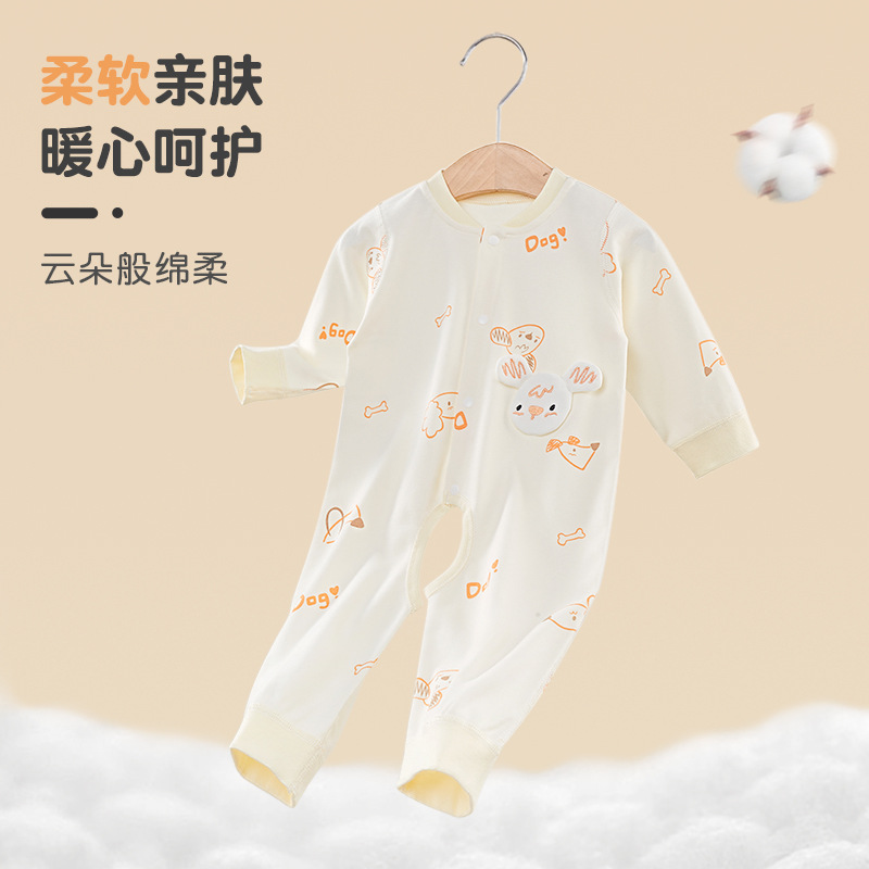 Mono para bebé de primavera y otoño, recién nacido, algodón puro, fino, con entrepierna abierta, traje de otoño, mono unisex para bebé, ropa para gatear, ropa para bebé