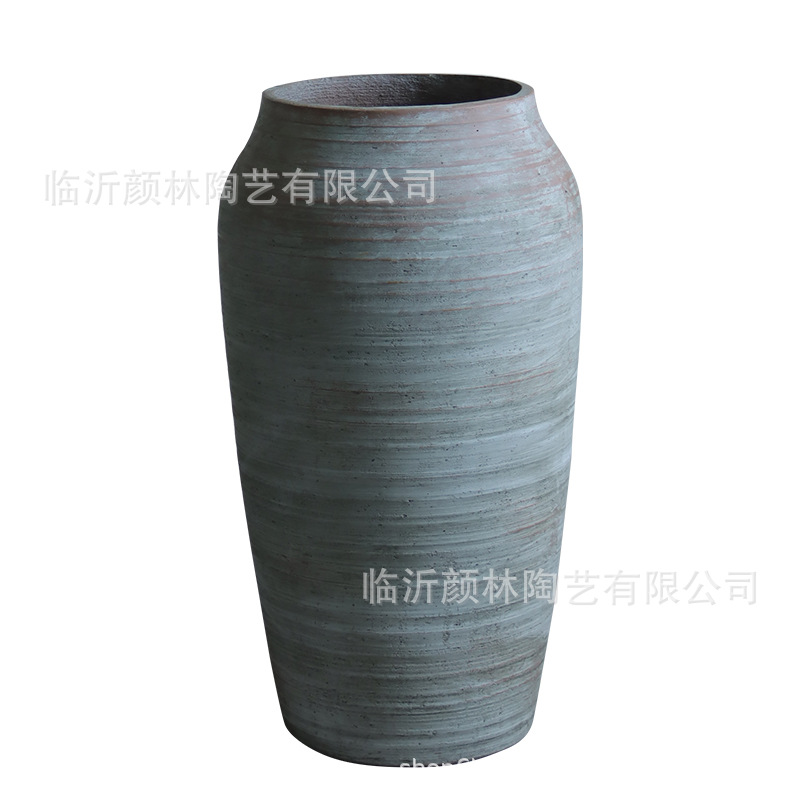 Retro hacer viejas macetas de cemento sala de estar tierra gran maceta de flores decoración hotel ornamentos maceta de cerámica plantación verde maceta