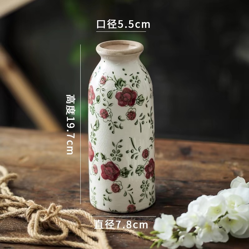 더블 핑크 탁상용 꽃병 대형