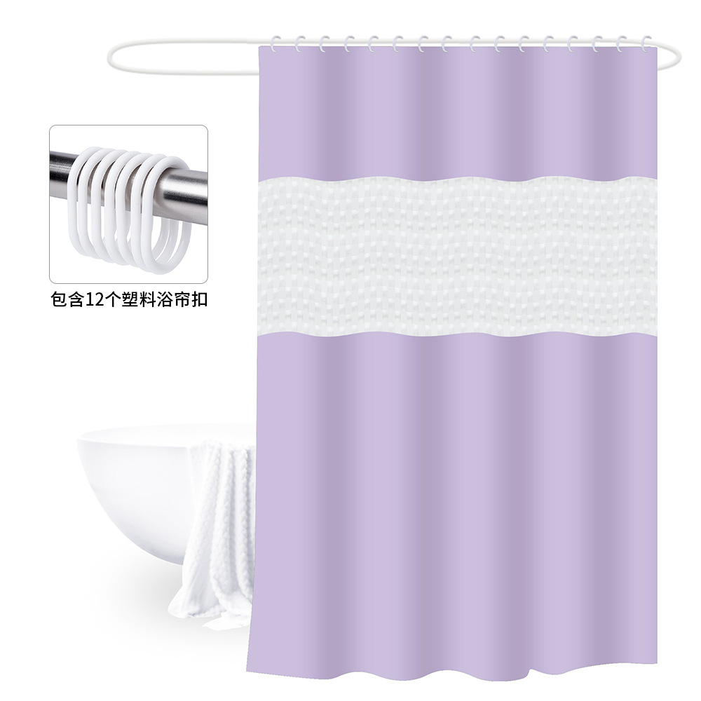 180*200 cortina de baño de empalme engrosada con hebilla PEVA cubierta de baño Cortina de ducha de partición de baño impermeable y a prueba de moho