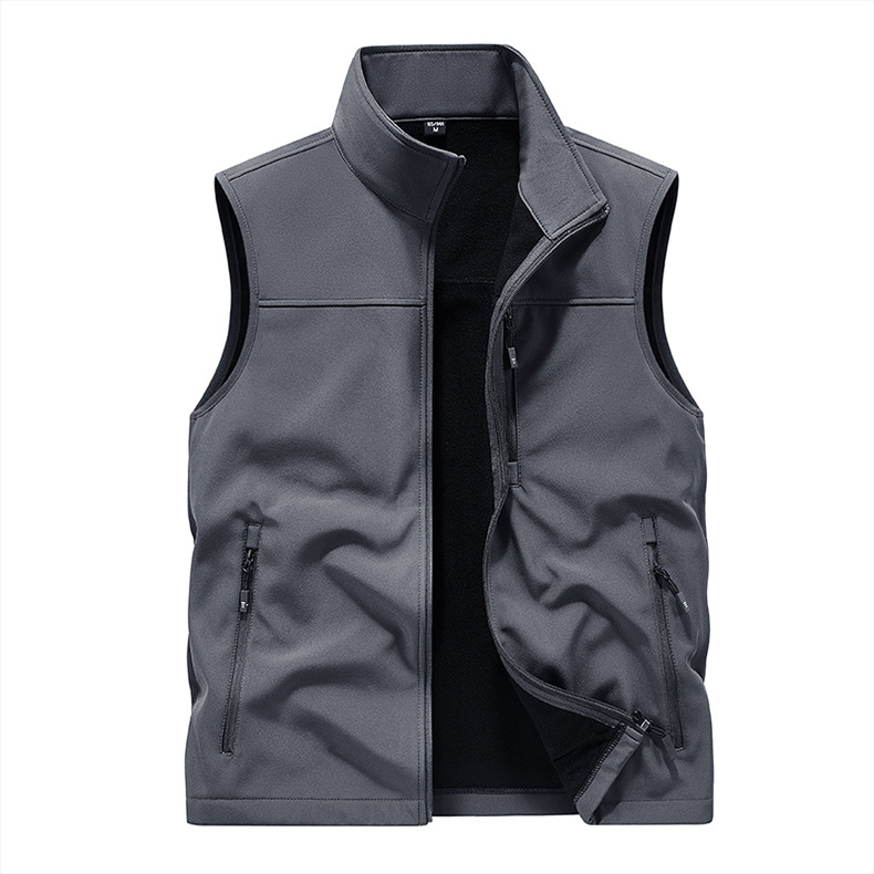 Muchos bolsillos al aire libre chaleco de herramienta chaleco de terciopelo personal de gestión de ropa de trabajo clip de seguridad personalizado