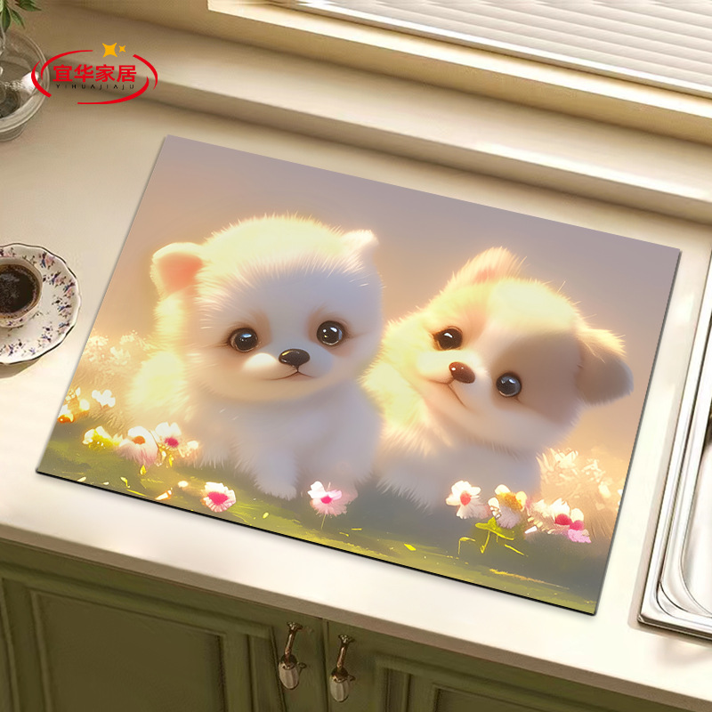 Diatomaceous Earth Countertop Draining Mat, Absorbent Mat, Dish Drying Mat, Water-Controlling Coaster, No-Wash Heat-Insulating Anti-Scalding Placemat, Tableware