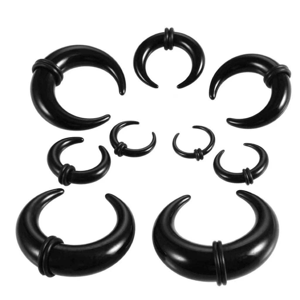 Трансграничный прокол человеческого тела черный акриловый U-образный конус