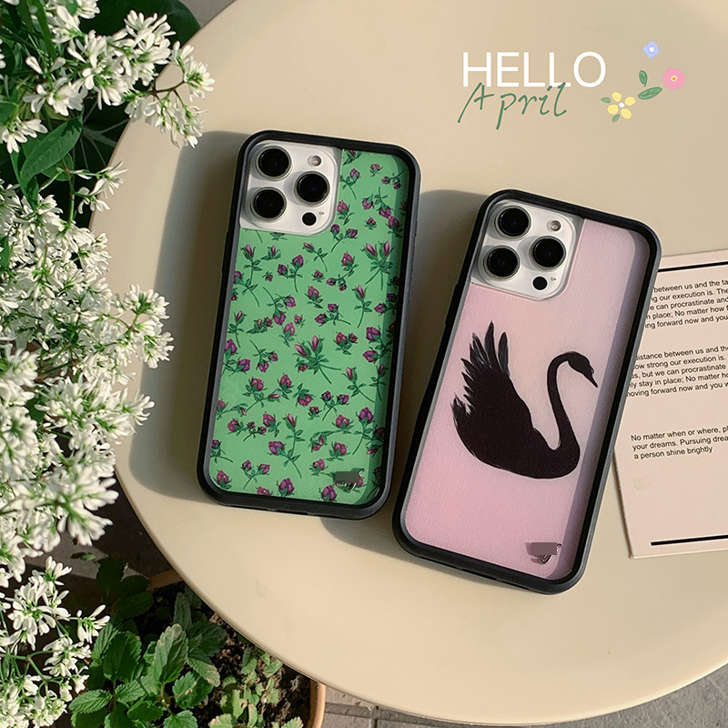 Suitable for Apple 16Pro Max Phone Case High Version WF Little Red Book TikTok Same 15/14Pro Black Swan