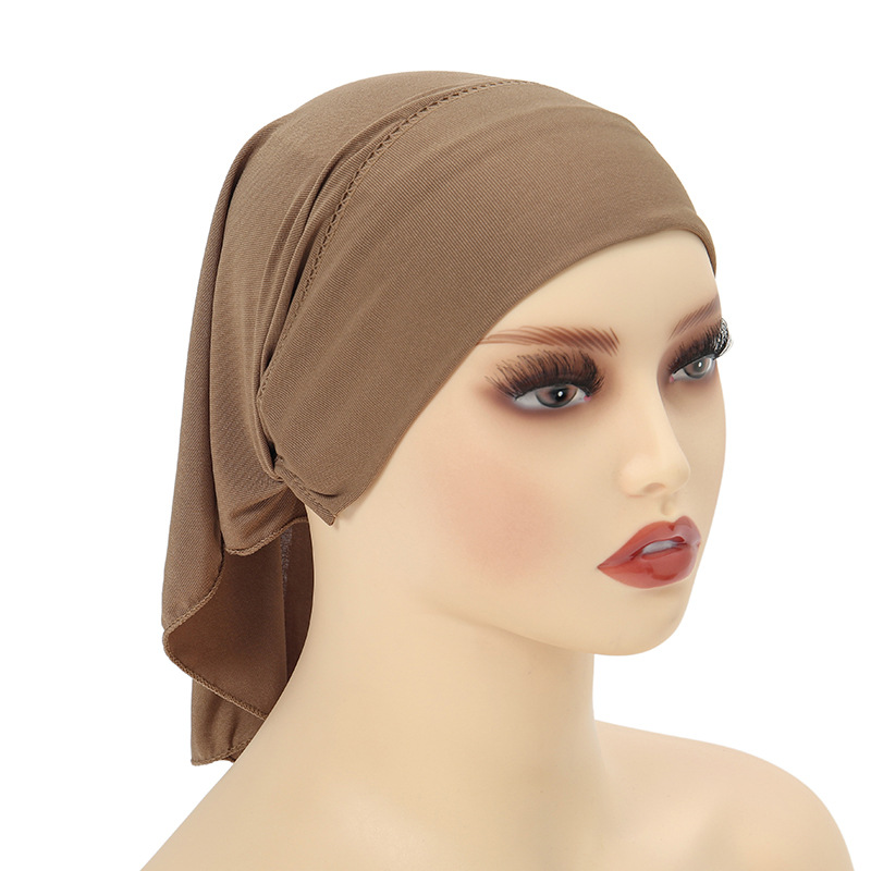 cappello elastico a coda lunga da donna che può nascondere il cappello turbante per capelli cappello elastico musulmano_voghion.com