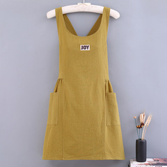 Fashionable Cotton Fabric Apron for Women Kitchen Home Use Cooking Loose Cross Strap Young Trendy Stain-resistant Korean Style Workwear