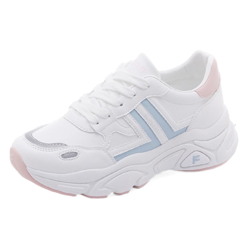 Zapatos Deportivos Casuales Versátiles de Estilo Coreano Otoño 2021 para Mujer, Zapatos Blancos Modernos para Estudiantes, Zapatos de Plataforma con Suela Gruesa 851