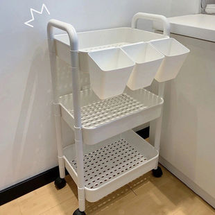 ll Barber Shop Cart Kitchen Storage Rack Floor Multi-layer Cart Household Bathroom Bedroom Storage Rack