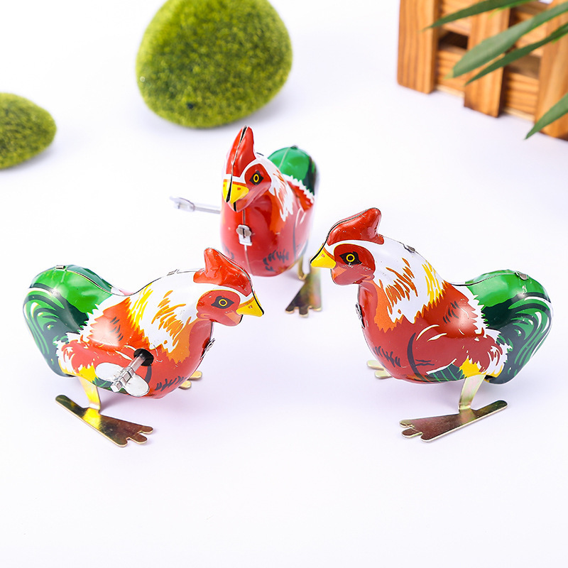 鉄のカエル、ジャンプカエル、子供用巻き上げ小動物、80年代以降のクラシックなノスタルジックな巻き上げおもちゃ、教育ギフト|undefined