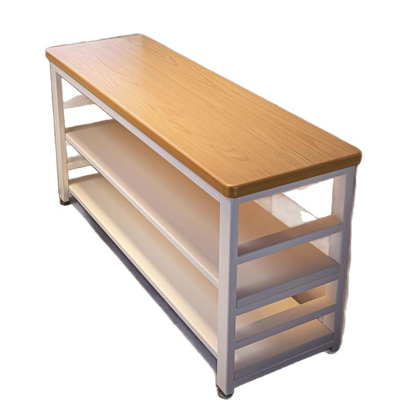 Estante de cocina personalizado estante de piso estante de libro multicapa mesa de trabajo estante de almacenamiento de microondas doméstico estante de almacenamiento multifuncional