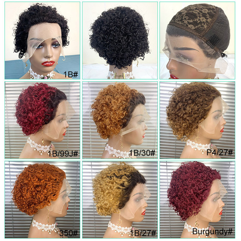 13X1 Lacepixiecutwigshuman Hair Real Human Hair Lace Pixie Short Wig Xuchang