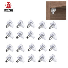 跨境专供透明三角玻璃板托 橱柜层板托 三角隔板钉白色衣柜层板顶