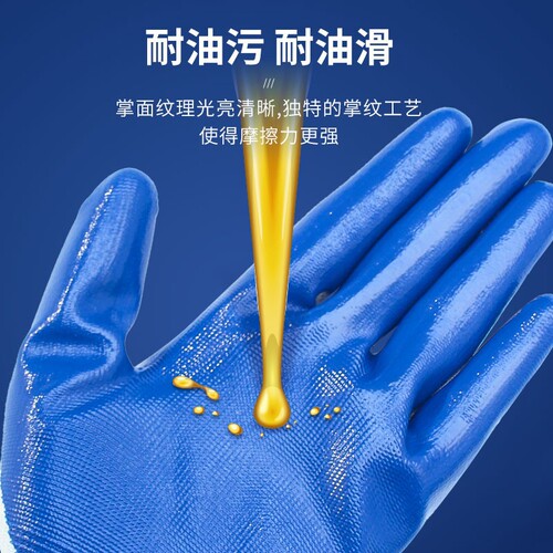 Xingyu gloves N518 rubberized gloves labor protection wear-resistant construction site work anti-slip breathable rubber cut-resistant nylon nitrile