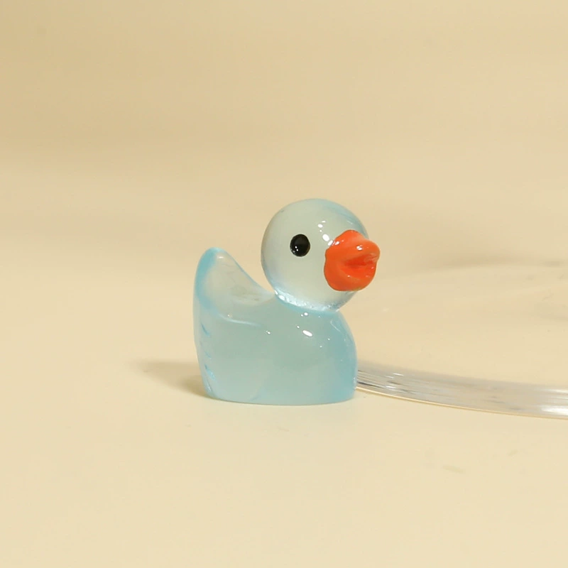 Miniature duck accessory, handmade minifigure prop for micro landscapes, solid & glow colors