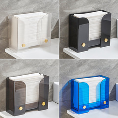 Wholesale acrylic countertop hand towel box kitchen bathroom wall-mounted desktop tissue box holder desktop vertical drawer
