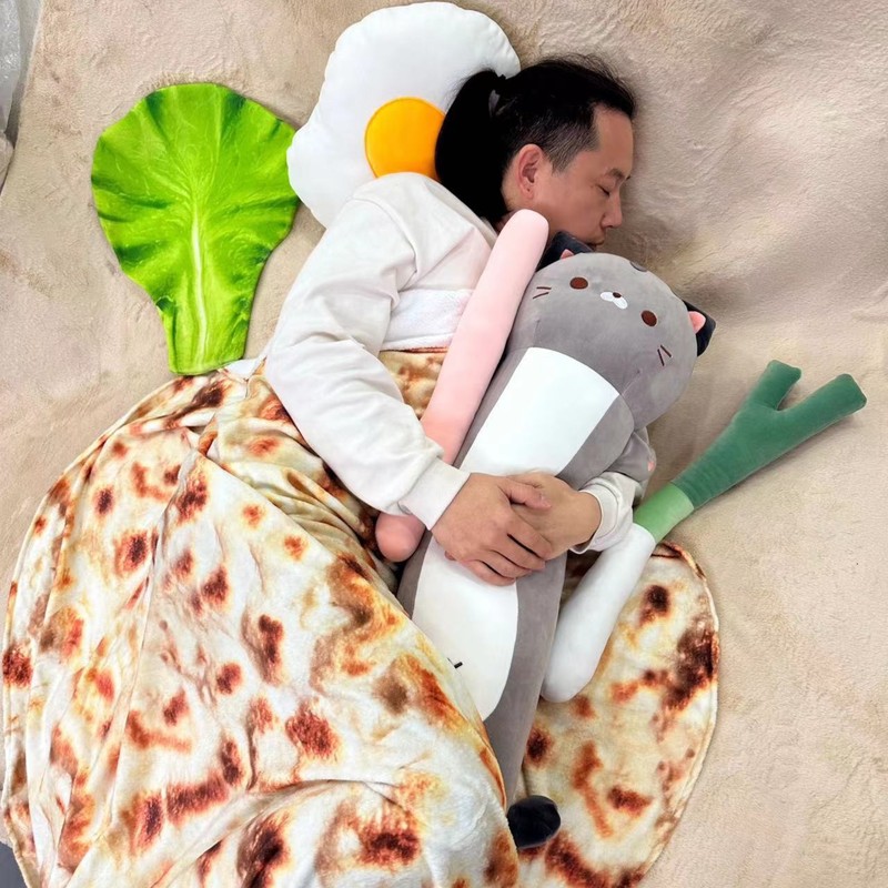 Mingchuang Youqu クリエイティブギフト ぬいぐるみ 人形 かわいい猫 ブリトー 面白い誕生日プレゼント|undefined