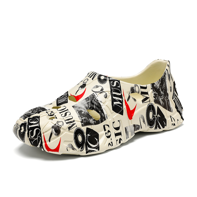 Zapatos transfronterizos con agujeros de coco, tendencia de camuflaje, zapatos con agujeros EVA, parejas de verano, sandalias casuales transpirables para hombres