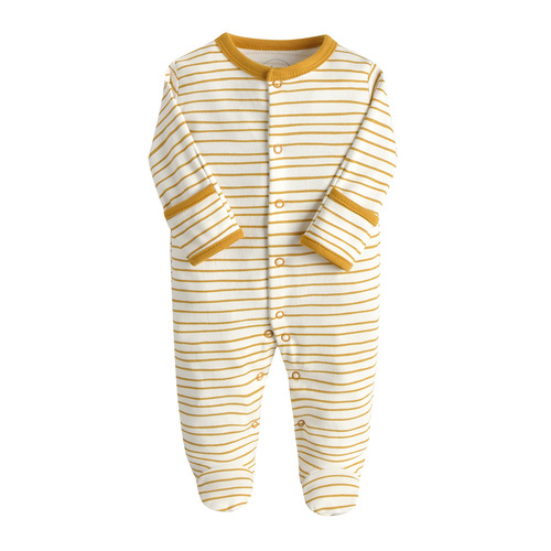 European and American new baby cotton one-piece romper, spring and autumn long-sleeved foot-covering newborn robe, one piece drop shipping